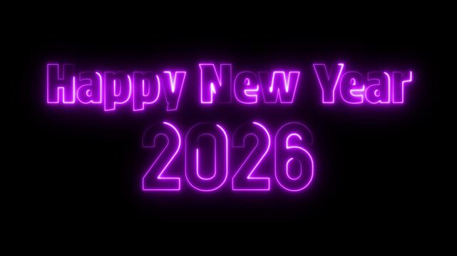 New Year 2026 Luxury Gold Background with Shining Line Effects. Happy New Year 2026 Celebration Gold Sparkle Animation. Happy New Year 2026 Gold Greeting with bukeh Light Trails.