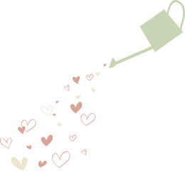 愛情を注ぐイメージイラスト