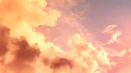 Cloud Dancer Dramatic Sunset Sky with Fiery Orange and Pink Clouds Colour of the Year 2026