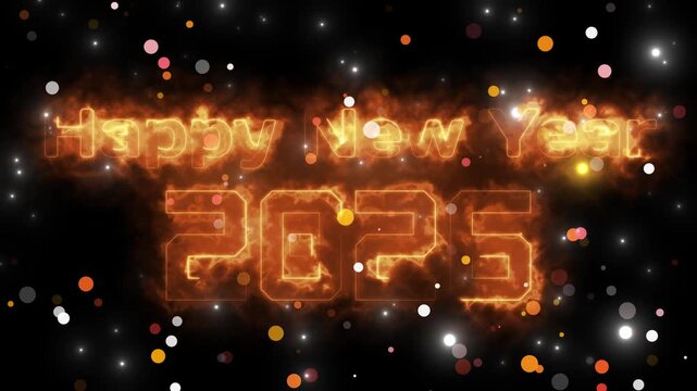 New Year 2026 Luxury Gold Background with Shining Line Effects. Happy New Year 2026 Celebration Gold Sparkle Animation. Happy New Year 2026 Gold Greeting with bukeh Light Trails.
