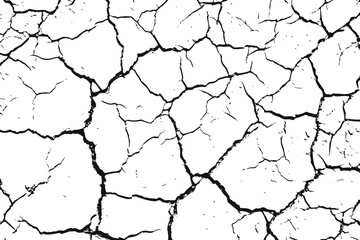 Soil Cracked ground illustration with transparent background. Broken window shattered glassy surface and break windshield glass texture silhouette. Eps 10