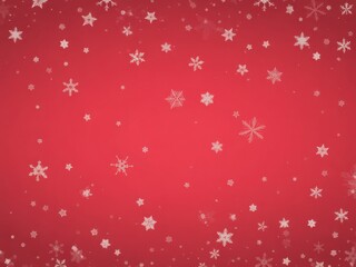Festive red background with falling silver snowflakes and glitter