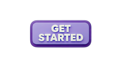 Get Started Button - 3D Render on White Background