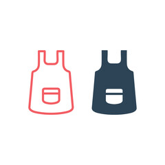 Apron icons set logo template design illustration