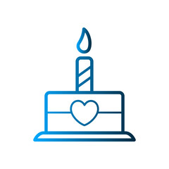 Fototapeta premium Birthday Cake icon design template SVG