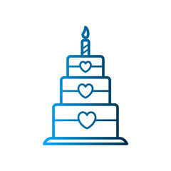 Birthday Cake icon design template SVG