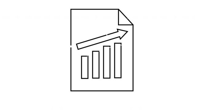 Business growth chart illustration for finance and analytics