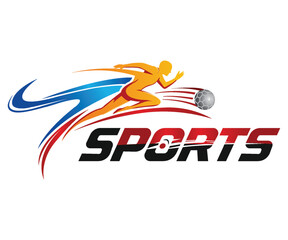 Dynamic Soccer Player Sports Logo Design Professional Football Brand Emblem Vector Illustration