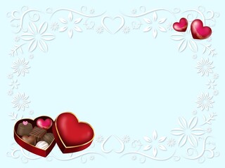 バレンタインの背景　A-1