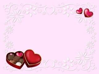 バレンタインの背景　A-2