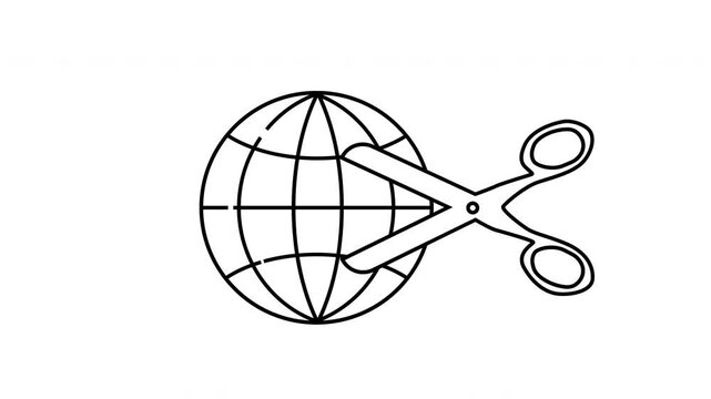 Global Cutting Concept Illustration for Creative Projects