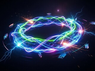 Abstract digital art with vibrant visual expressions