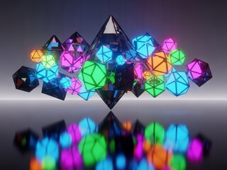 Abstract digital art with vibrant visual expressions