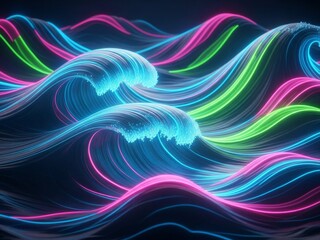 Abstract digital art with vibrant visual expressions