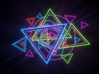 Abstract digital art with vibrant visual expressions