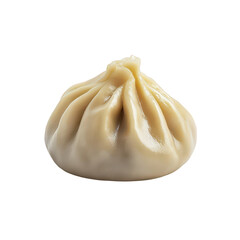A beautifully crafted dumpling its intricate folds and smooth texture. set against a minimalist white background. ideal for culinary presentations or food-related articles