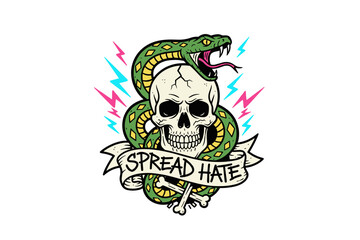 Aggressive Tattoo Illustration vecor design