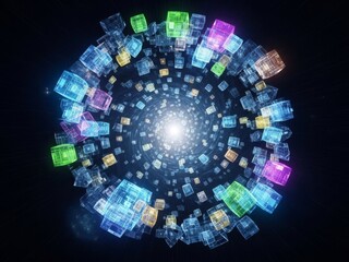 Abstract digital art with vibrant visual expressions