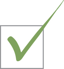 手描きのチェックの入ったボックスのイラスト