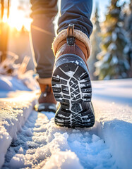 Winter Hiking Boot in Snow