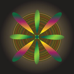 Abstract colorful flower vector illustration design with a vibrant floral pattern for a spring wallpaper