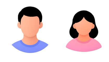 vector illustration of a girl and boy