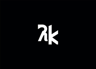 RK initial creative logo design and abstract logo