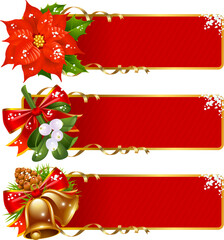 christmas banner ribbon tag