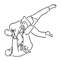 karate vector sketch, karate moves, karate