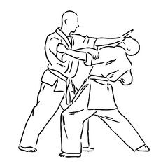 karate, karate vector sketch, karate moves