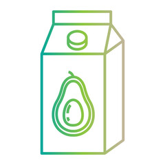 Avocado Drink Carton Line Icon