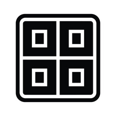 Abstract geometric pattern of four squares within a larger square, minimalist design