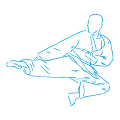 karate vector sketch, karate moves, karate