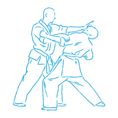 karate vector sketch, karate moves, karate