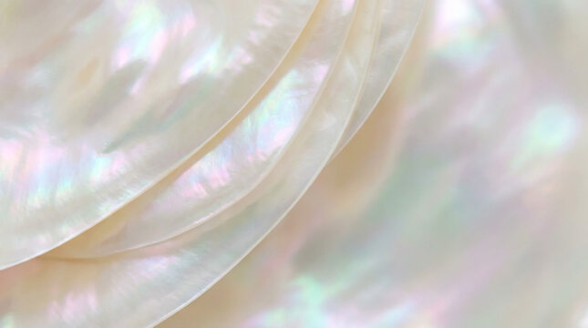 虹色に輝くシェル風パールテクスチャの抽象的で上品な背景