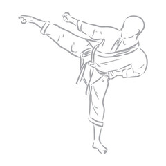 karate vector sketch, karate moves, karate