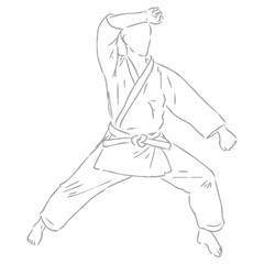 karate vector sketch, karate moves, karate
