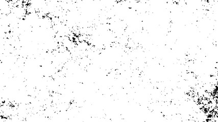 Abstract grunge pattern of black ink drops and paint splashes on a dirty white paper texture vector illustration