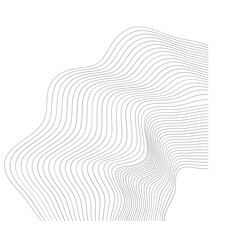 Monoline Aesthetic Element , Abstract Wavy Line Pattern