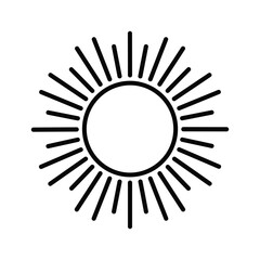 Stylized sunburst icon, isolated on