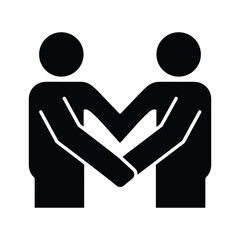 Handshake between two people