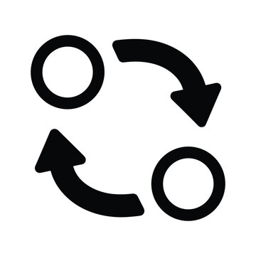 Simple cycle icon with arrows