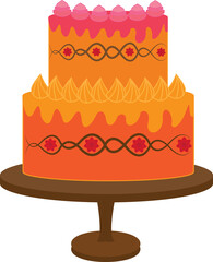 A vector art of bright colorful cake fit for any time of the day or an event.  