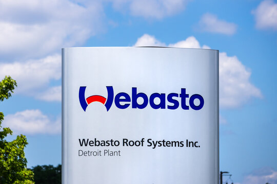 Signage of Webasto Detroit plant at Livonia, Michigan. Webasto SE is a German Major supplier of Automotive sun roof systems.