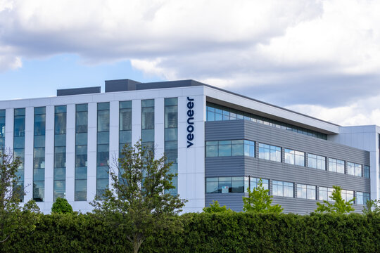 Exterior view of Veoneer technical center building located in Southfield, Michigan, is a Swedish company spun off from Autoliv in 2018
