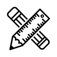 Pencil and ruler illustration