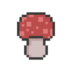 mushroom plant retro pixel art