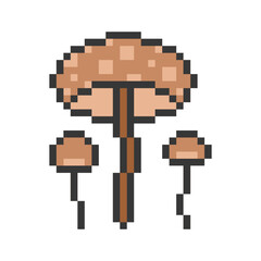 mushroom plant retro pixel art