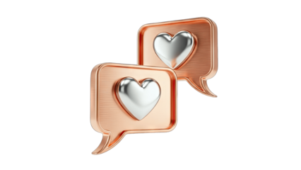 Heart Speech Bubbles: Expressing Love and Connection