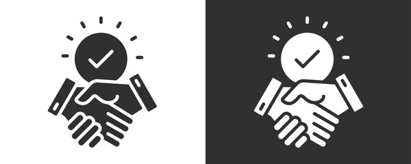 Trustworthy Icon Set Vector Collection Isolated In Black And White